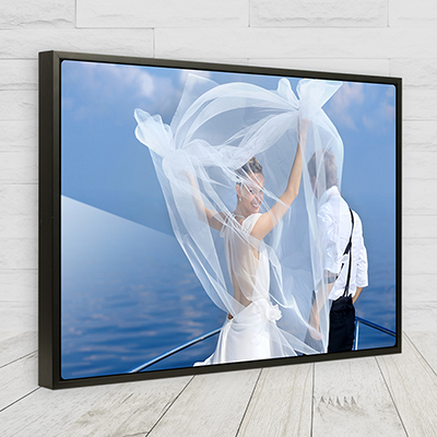 Floater frames add an elegant finish to your metal print wall.